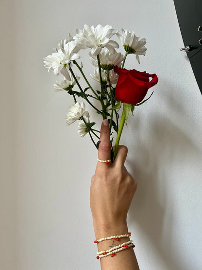 Cherry Bloom Bracelet – Handmade Beaded Bracelet