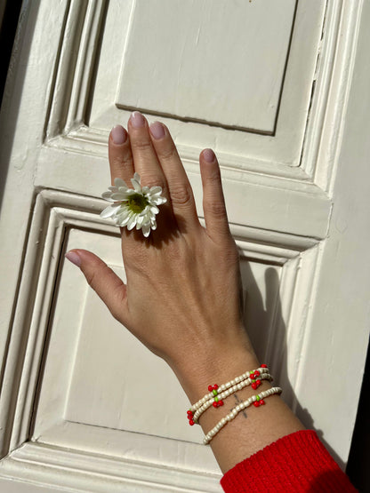 Cherry Bloom Bracelet – Handmade Beaded Bracelet